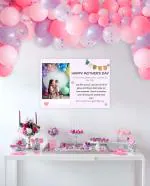SPECIALYOU.IN Mother's day gift for mom with Customized Mother's day Poster, Mother's Day Decoration Items with Purple, Metallic & Pastel Pink balloons for decoration, balloons for decoration- 32 Pcs