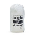 CRODOR Cotton Laundry Bag | Dirty Clothes Organizer | Clothes Storage Travel Essentials| Laundry Liner College Essentials Laundry Hamper or Basket | Portable | Machine Washable (Pack of 1, Off White)