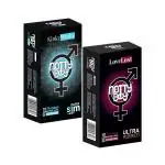 NottyBoy Ultra Ribbed Patterned and Super Slim Ultra Thin Condoms - 20 Pieces