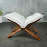 ADA Handicraft Handmade & Handcraft Sheesham Wooden Book Holder Display Stand | Folding Religious Prayer Free Reading Stand with Intricate Carvings| Rehal for Religious Holy Books - Size 12 inch