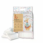 Bdiapers Chemical Free Disposable Baby Nappy Pads - No Fragrance & Dye, Self-Sticking, 30 pcs Bag, Medium (6-12 Months)