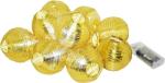 My Party Suppliers Battery Operated 10 LED Nylon Golden Lantern String Lights for Festival