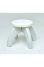 Tag On White Multi Purpose Foldable Stool for Kids and Adult