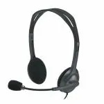 Logitech H111 Wired On Ear Headphones With Mic - Black