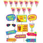 Festiko Holi Decoration Combo A (Set of 12 Pcs) - 1 Pc Happy Holi Banner, 11 Pcs Holi Photo Booth Props, Holi Decorations, Holi Party Decor, Selfie Props For Holi
