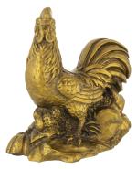 SoilMade Rooster Golden Color Size Approx 6 CM