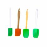 Macclite Silicone Wooden Stick Spatula, Stick Spatula, Wooden Stick Spoonula & Stick Spoonula 4 pcs