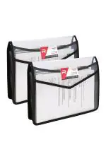 Tulman Transparent A4 Size Project Envelope Folder with Snap Button Closure (Pack of 2)