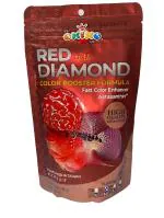 Colourful - Okiko Flower Horn Fish Food | Head Booster Formula | Color Booster Formula | Fast Color Enhancer astaxanthin Plus (100g Red Diamond)