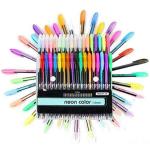 Qatalitic Glitter Pens | Neon &Amp; Metallic Pens | Set Of 36 Neon Gel Pens | For Diy Art &Amp; Crafts (Sketching, Drawing &Amp; Painting Purpose) Ass