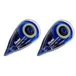 Pentel Correction Tape | Non-Toxic & Strong Adhesive Tape | 6M Long Lasting Writable Tape | 5mm x 6m | Blue | Pack of 4 (ZTP405)
