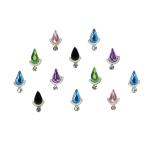 Comet Busters Bridal Multicolor Crystal Bindi With Stone (BIN460) Pack of 1