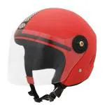 Sage Square Deltz Rider Scooty (ISI Certified ) Open Face Helmet for Men, Women (Red), Polycarbonate