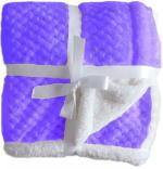 Pandaoriginals Self Design Single AC Blanket for AC Room (Microfiber, Purple, White)