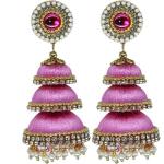 SANJ JEWELRY FASHION THREE STEP JHUMKA