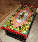 Winner Center Multicolor Table Cover Plastic Waterproof PVC Floral Print Size- 130* 80 cm(TC-009)