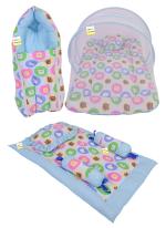 KwitchyNew Born Baby Boy’s & Baby Girl’s Bedding Set Mosquito Net Bed Sleeping Bag and Gaddi Set (0-6 Months)