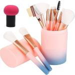 AVTY Pink Makeup Brushes For Foundation Eyeshadow Eyebrow Eyeliner Blush (Pack of 12)