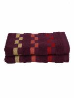 Bianca Sonoma Solid Wine Mercerized Cotton Designer Hand Towel (60 cm x 40 cm) 2 pcs (HT51A)