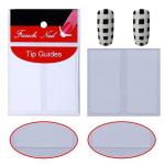 Mapperz DIY French Tip Guide Manicure Nail Art Decorations Plaid Form Fringe Sticker Stencil pack of 2