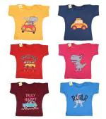 Kwitchy Baby Boys' & Baby Girls' T-Shirt (Multicolor, -12-18 Months)