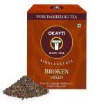 Okayti Broken Mixed Darjeeling Black Tea - 500 Gm (Pack of 1) | Organic Single Estate Black Tea | Improves Digestion & Metabolism
