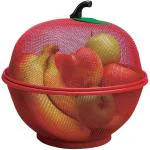 ECOVISTA Apple Shape Net Fruits & Vegetables Basket for Kitchen, Fruit Basket with Net Cover, Fruit and Vegetable Stand Basket, Fruit Net Cover (Multi Colour)