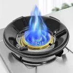Madric Black Gas Saver Burner Stand Gas Chula Burner Gas Saver Stand Jali Ring Fire & Windproof Energy Saving, Gas Chula Support Stand 4 Legs Supported For Indian Gas 0.7mm Pack of 1
