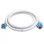 CUROVIT PVC Washing Machine 2 Meter Flexible Water Inlet Pipe with Tap adaptor/Connector Water Hose/Inflow Pipe Suitable for Fully Automatic Washing Machine (White)
