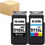TRENDVISION 510XL & 511XL Ink Cartridge Combo for Printers MP230 MP235 MP240 MP250 MP258 MP260 MP270 MP272 MP280 MP282 MP287 MX320 (Only for United Kingdom, Italy, Spain, Germany, France Printers)