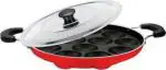 MB BROTHERS Lifestyle Red Aluminium Appam Pan 2L (Pack of 1)