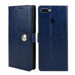 Fastship Realme 2 Pro Flip Cover | Full Body Protection | Inside Pockets & Stand | Wallet Stylish Button Magnetic Closure Book Cover Leather Flip Case for Realme 2 Pro - Blue