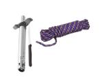 First Front Stainless Steel Regular Gas Lighter | Knife with 20 Mtr Clothe Rope and Multicolour, Pack of 2