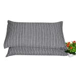 CRAZYWEAVES 100% Cotton Handloom Khadi Pillow Covers | Cotton Pillow Covers - Set of 2(Gray mix)