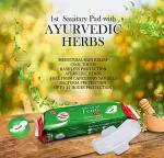 Rozatech Femi Cool Pack of 36 Pad Medicated Sanitary Pad With Ayurvedic Herbs | Pain Relief | Rash Free | With Wings - XL ( 36 Pads ) (Pack of 6)