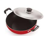 RBGIIT Non Stick 3 Layer Coating Kadai Kadhai Works Gas & Induction Both Suitable Cookware Set Pan With Lids KC-146