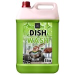 BLISS & BLUSH Dishwash Liquid 5 Liter Green active Salt with Lime Fragrance Grease Cleaner For All Utensils