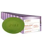 JIVA AYURVEDA Basil Bathing Soap - Controls Acne - 110 g Each - Pack of 8