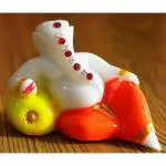 Bless Kraft Ganesha Idol Sleeping Position for Home Decor Polyresin Material, Suitable for car Dashboard, Home, Table/ Showpiece for Living Room 4x4 Inch/5 cm , Multicolour