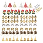 OneStoreIndia Christmas Decoration Combo of 36 Ornaments Xmas Tree Ornaments with Hanging Loop