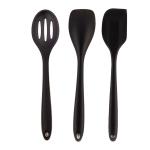 FrenchWare Set of 3 Non-Stick Premium Silicone Spatula & Slotted Spoon for Cooking, Baking & Mixing| Heat-Resistant Upto 230'C| Food-Grade & BPA-Free | Dishwasher Safe | FDA Approved (Large)