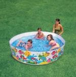 Leplion Rubber Plastic Round Swimming Pool For Kids Medium (6 Feet) Diameter