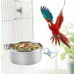 THE DDS STORE Birds Coop Cup Feeder Bowl with Clam Holder-500ml