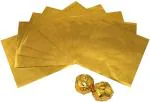 Kunya Aluminum Chocolate Wrapper Foil - 250 Pieces, Golden