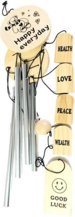 Buyab Factory Silver, Blue Aluminium Positive Energy Windchime M-Bf-373 - 25 Inch