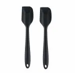 P-Plus International Silicone Kitchen Spatulas for Nonstick Cookware| Spatula Big 27cm |Pack of 2 BLACK