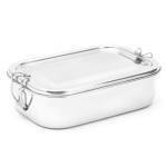 LINASHA Stainless Steel Lunch Box With Plate Inside Clip lock