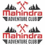 Carmetics Red,Black Adventure Club Sticker For Mahindra (Pack Of 2)