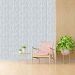 Kayra Decor 3D Wall Panel PVC Diamond Rectangle Design, White, 19.7 x 19.7 (Pack of 20) Covers 53.9 Sq Feet.
