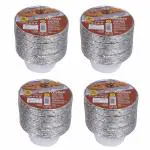 Freshee 100 pcs Aluminum Silver Foil Disposable Baking Moulds, Muffin Cup Container, Cake Moulds